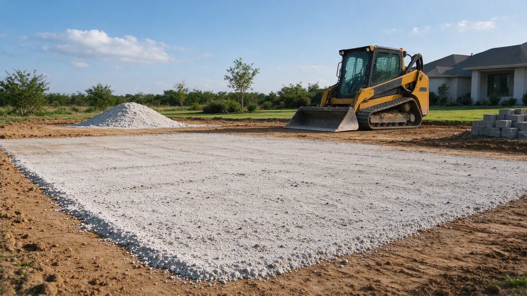 Controlled fill placement on prepared ground in Frisco, Texas